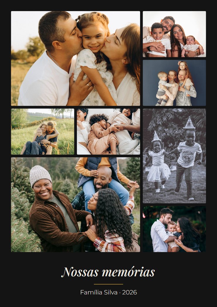 Exemplo: Mosaico de fotos