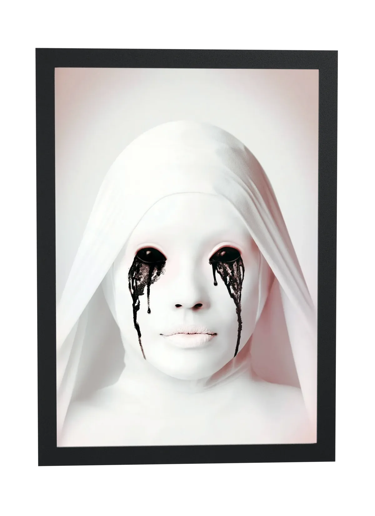 Pôster American Horror Story (2011): máscara branca e lágrimas emoldurado