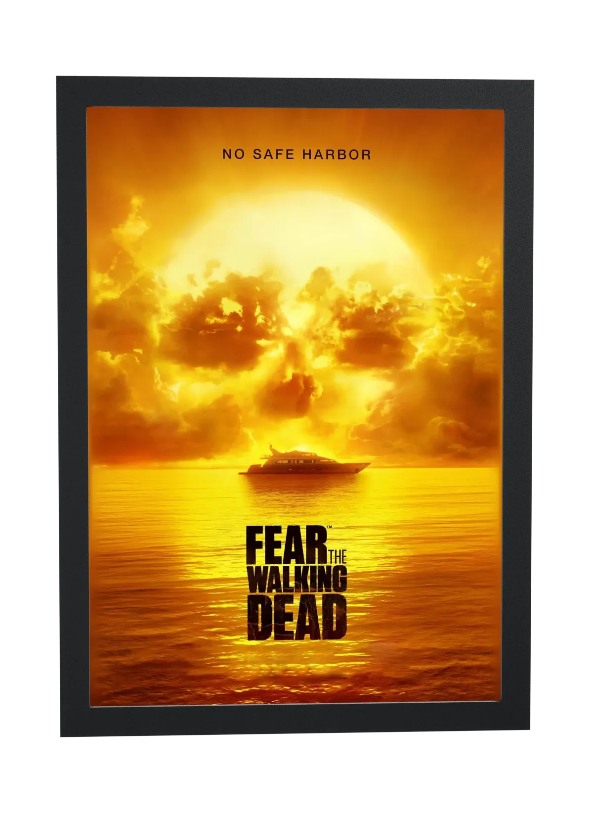 Pôster Fear the Walking Dead (2015): nuvens em forma de caveira emoldurado