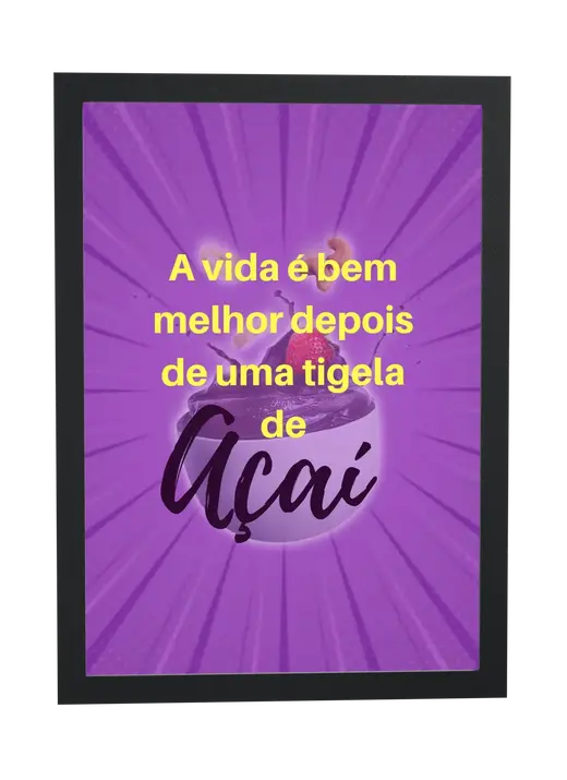 Pôster A vida é bem melhor depois emoldurado