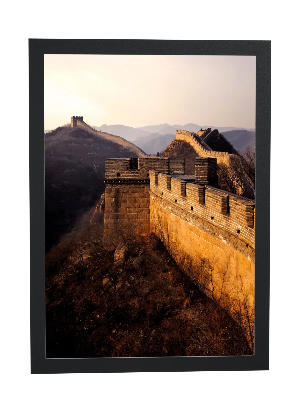 Pôster Muralha da China ao amanhecer emoldurado