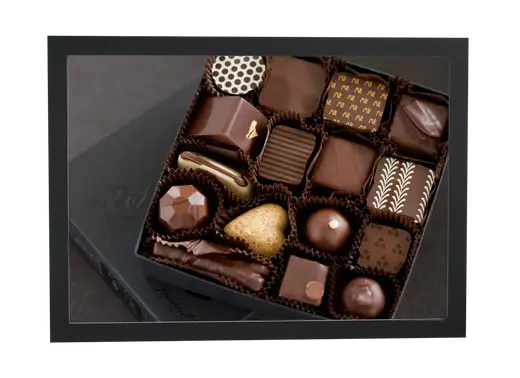 Pôster Caixa de bombons sortidos emoldurado