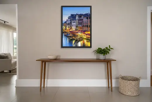 Pôster Canal de Veneza à noite emoldurado na parede: hall de entrada