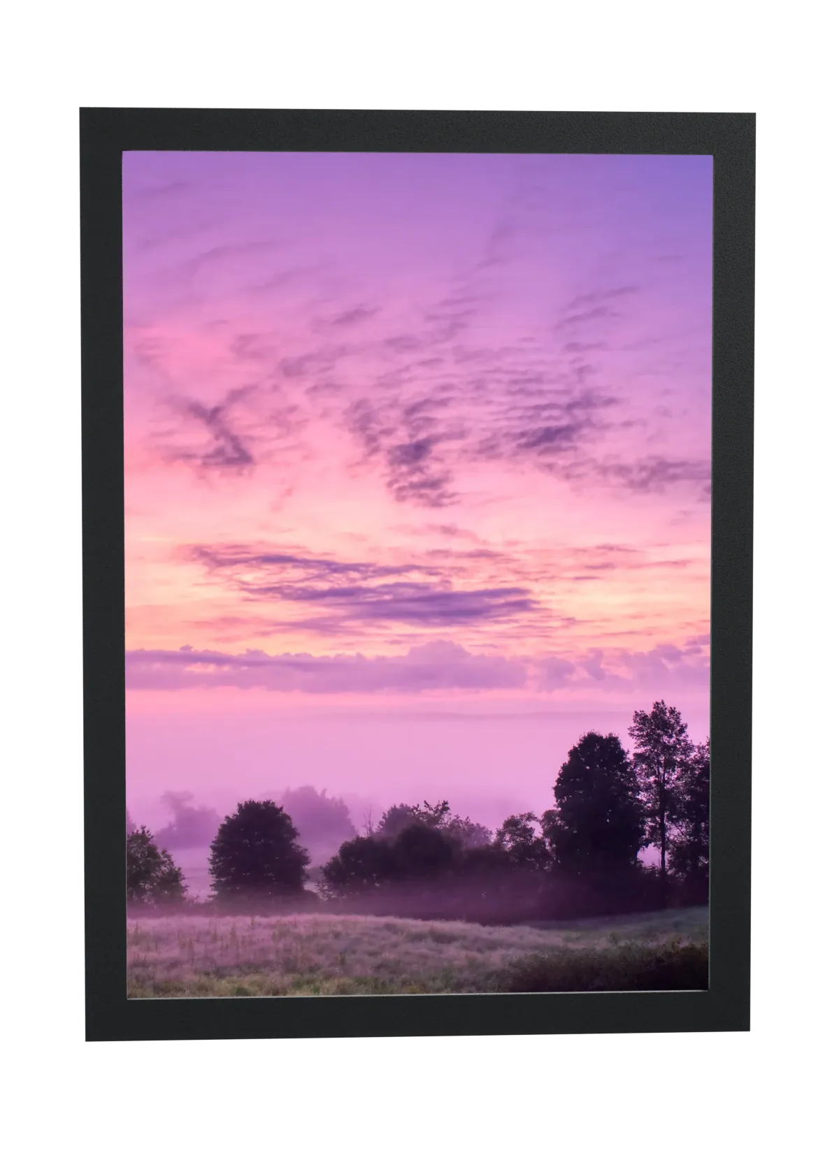 Pôster Céu rosa ao entardecer emoldurado