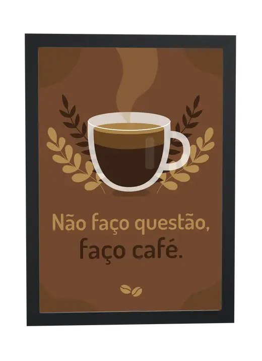 Pôster Ilustração de xícara de café emoldurado