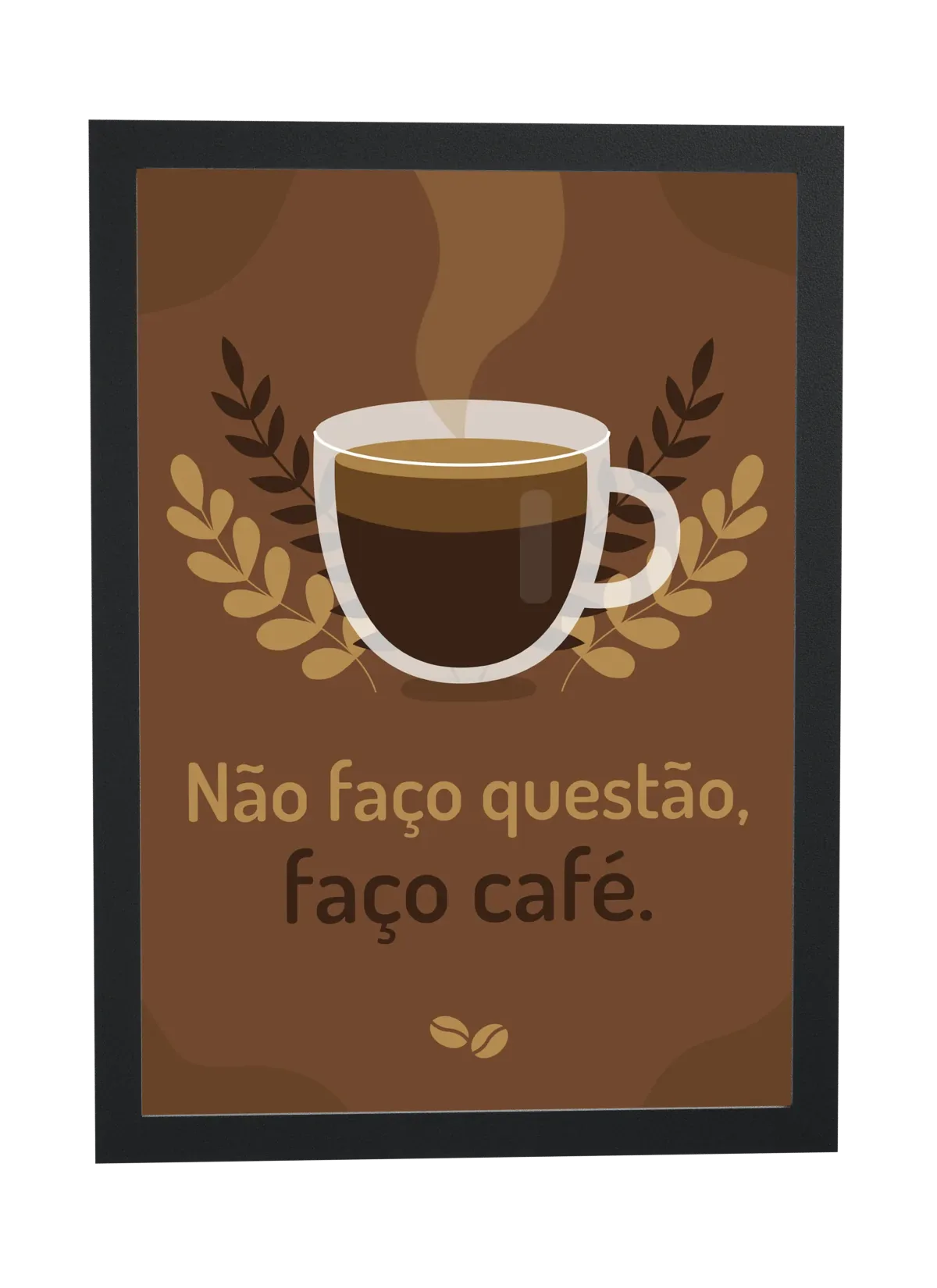 Pôster Ilustração de xícara de café emoldurado