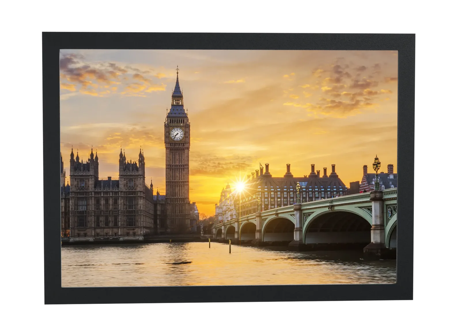 Pôster Big Ben ao pôr do sol emoldurado