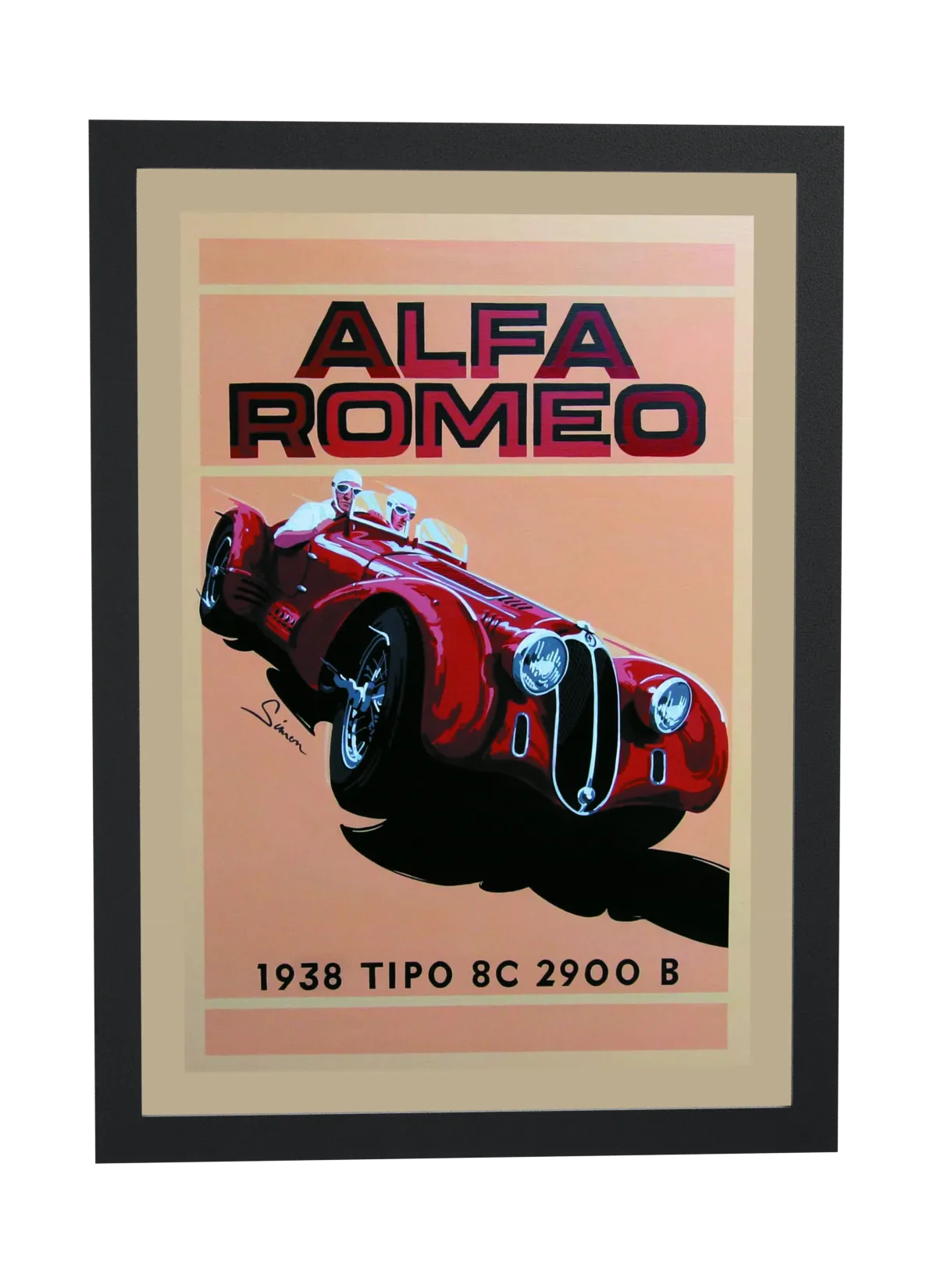 Pôster Alfa Romeo Tipo 8C 2900 B emoldurado