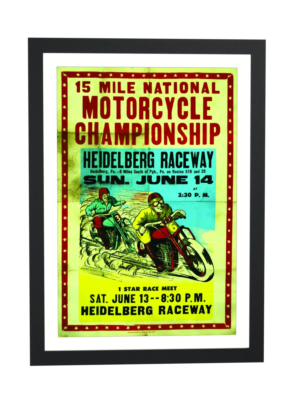 Pôster 15 Mile National Motorcycle Championship emoldurado