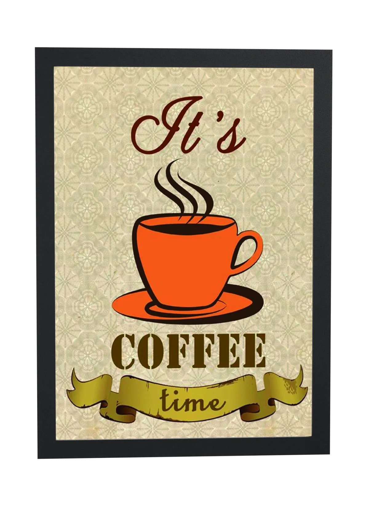 Pôster It's Coffee time emoldurado