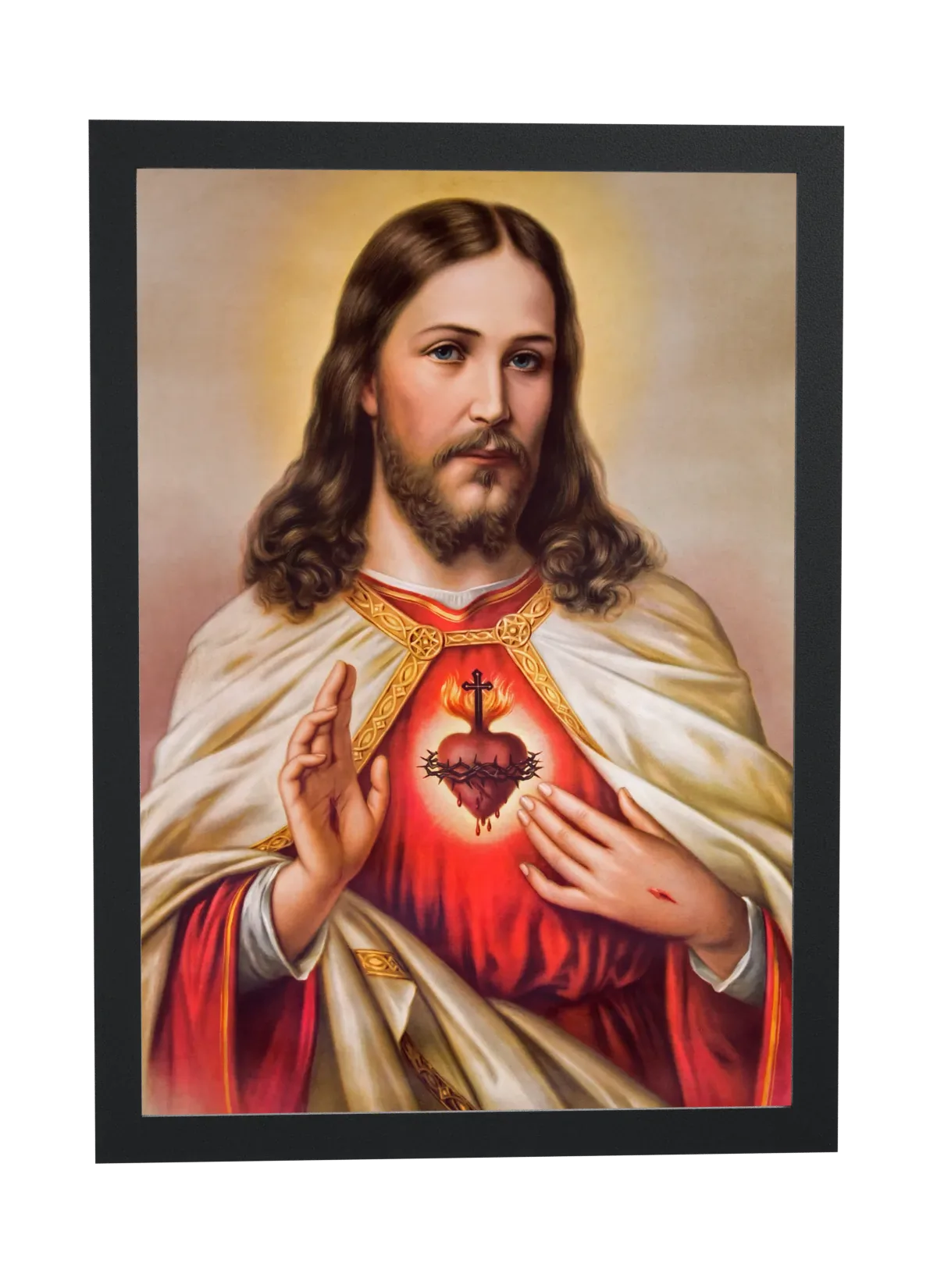 Pôster Sagrado Coração de Jesus emoldurado
