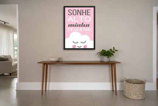 Pôster Nuvem sorridente e fofa emoldurado na parede: hall de entrada