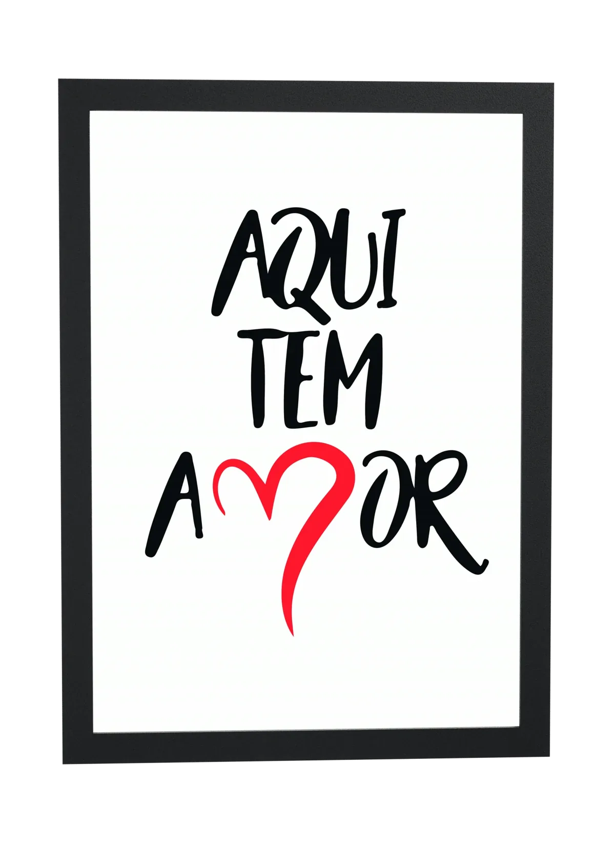 Pôster Aqui tem amor emoldurado