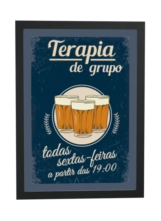 Pôster Terapia de grupo emoldurado