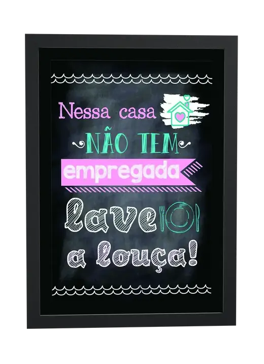 Pôster Nessa casa não tem empregada emoldurado