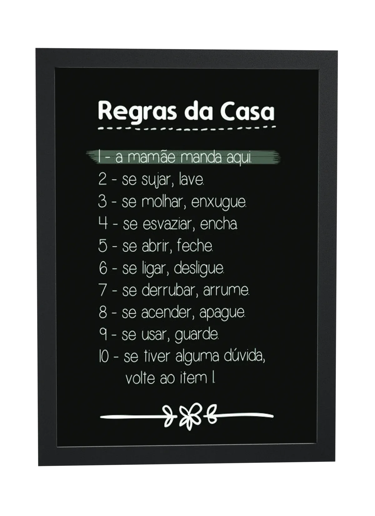 Pôster A mamãe manda aqui emoldurado