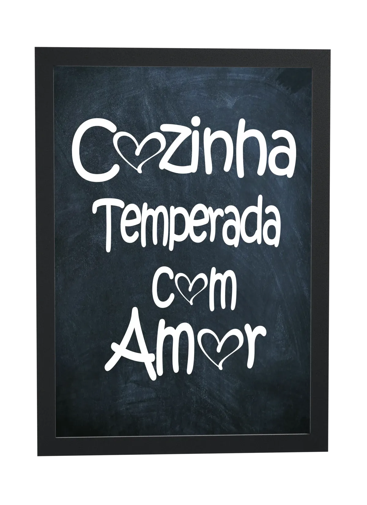 Pôster Cozinha temperada com amor emoldurado