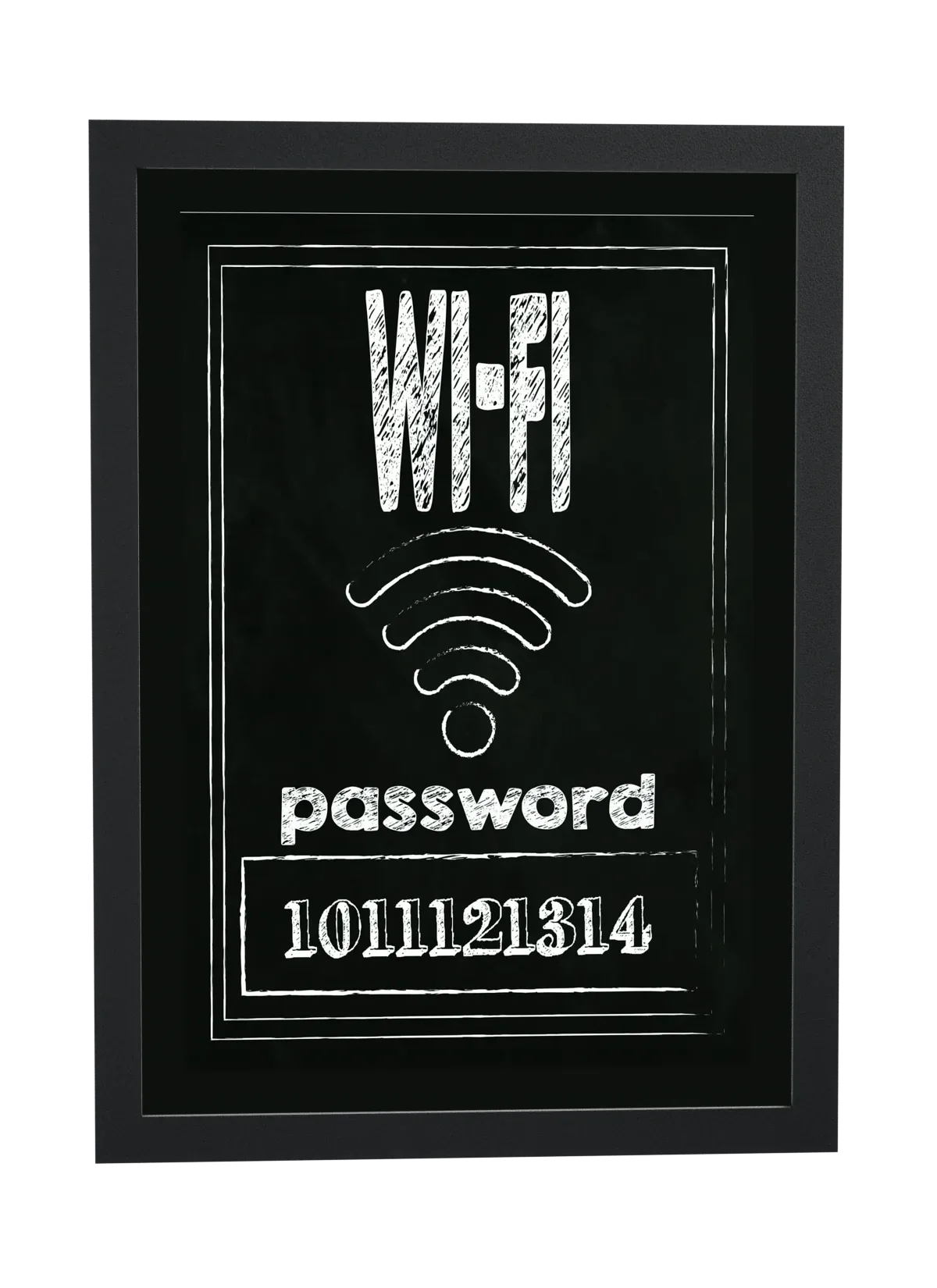 Pôster Wi-Fi password emoldurado