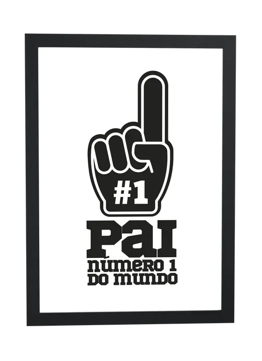 Pôster Pai número 1 do mundo emoldurado