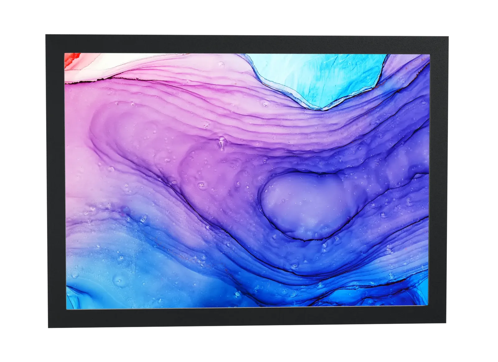 Pôster Fluxo de magenta e azul-royal emoldurado
