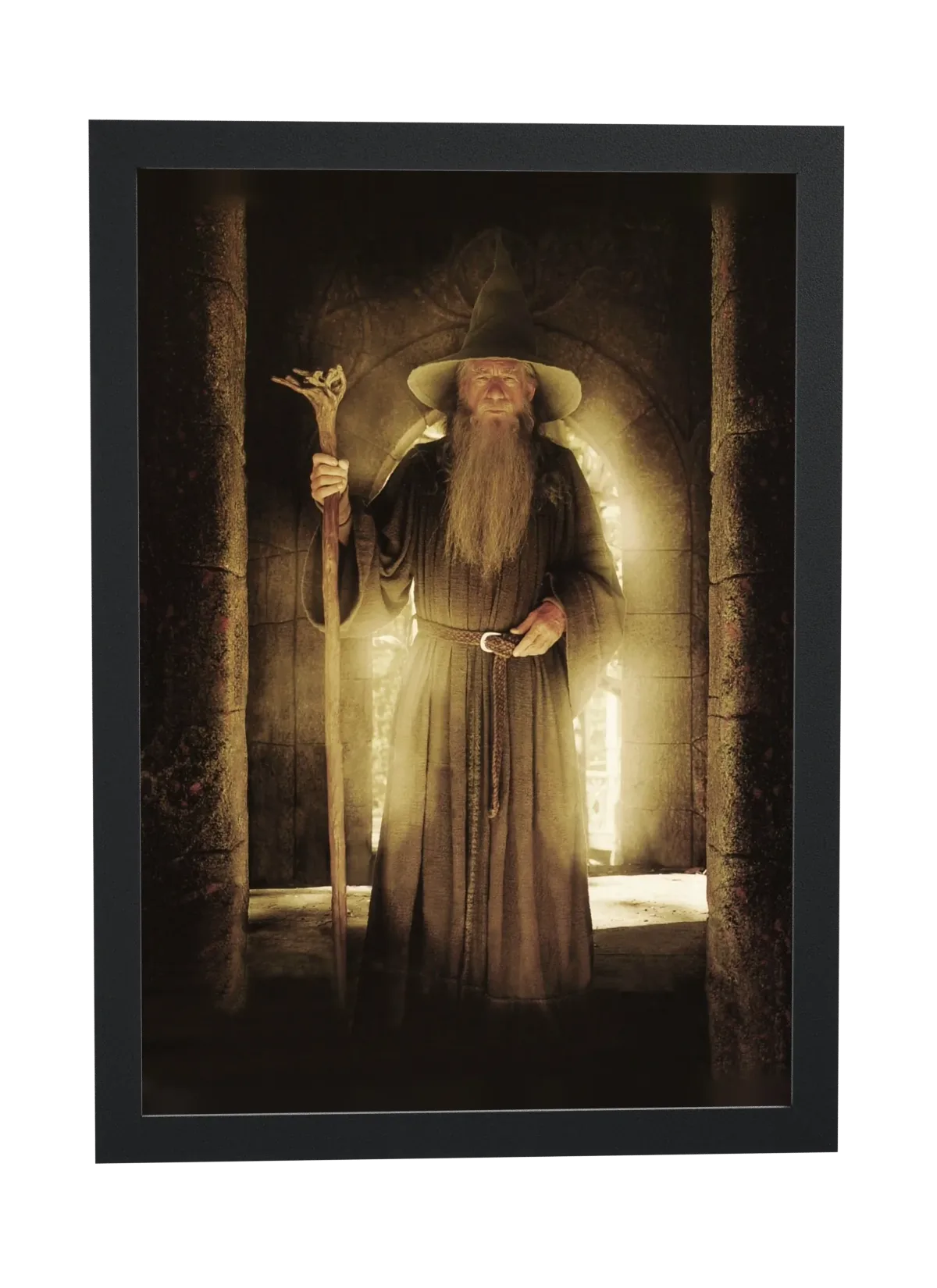 Pôster O Senhor dos Anéis A Sociedade do Anel (2001): Gandalf emoldurado