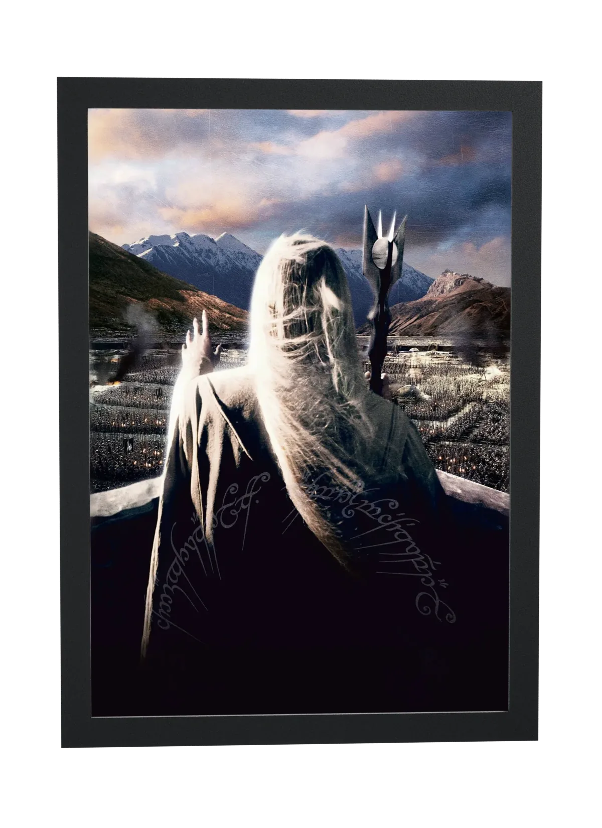 Pôster O Senhor dos Anéis As Duas Torres (2002): Saruman de costas emoldurado