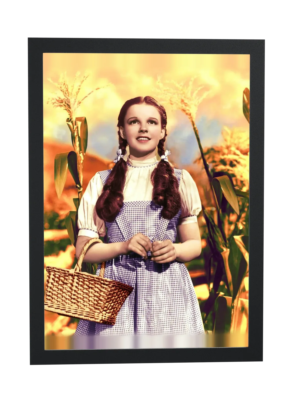 Pôster O Mágico de Oz (1939): Dorothy com a cesta emoldurado