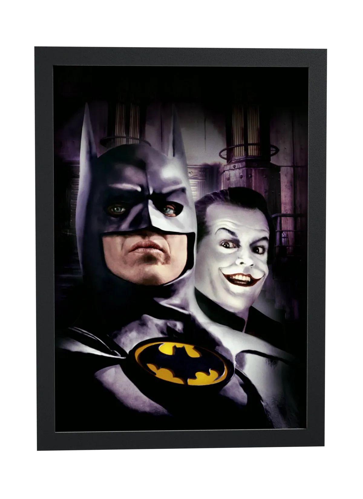 Pôster Batman (1989): Batman e Coringa lado a lado emoldurado