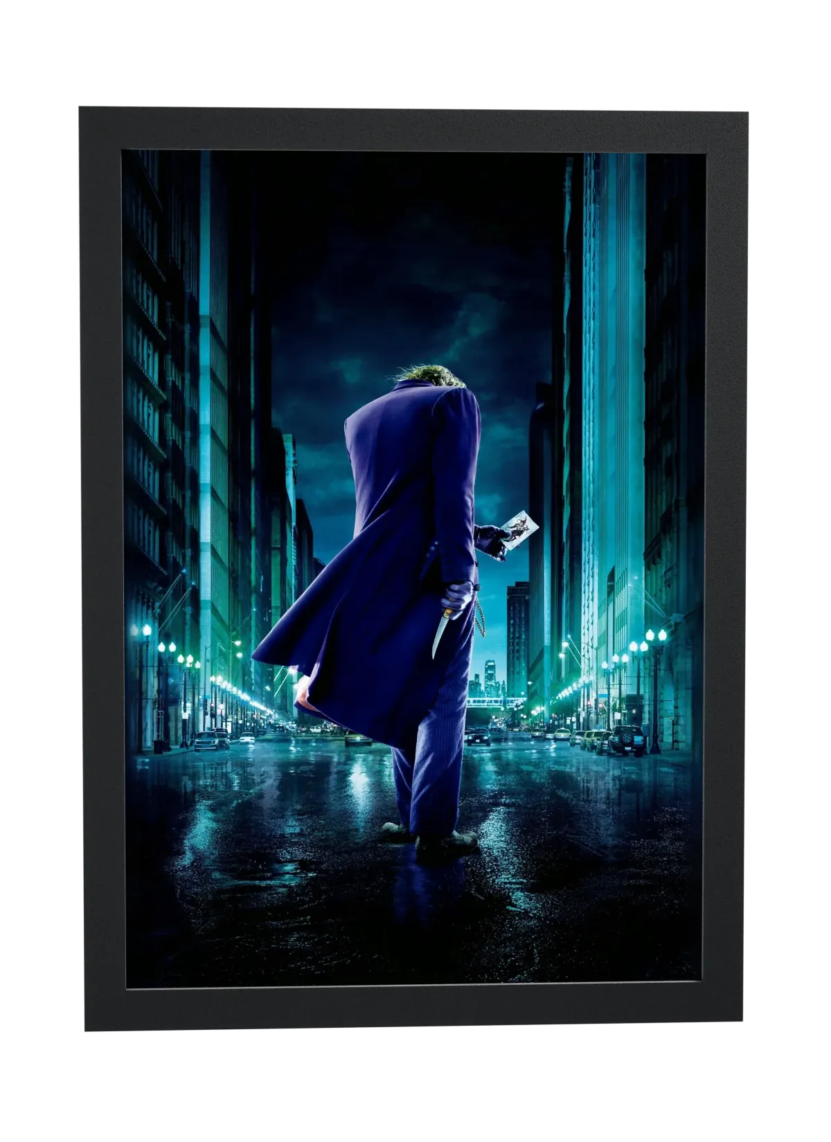 Pôster Batman O Cavaleiro das Trevas (2008): Coringa de costas emoldurado