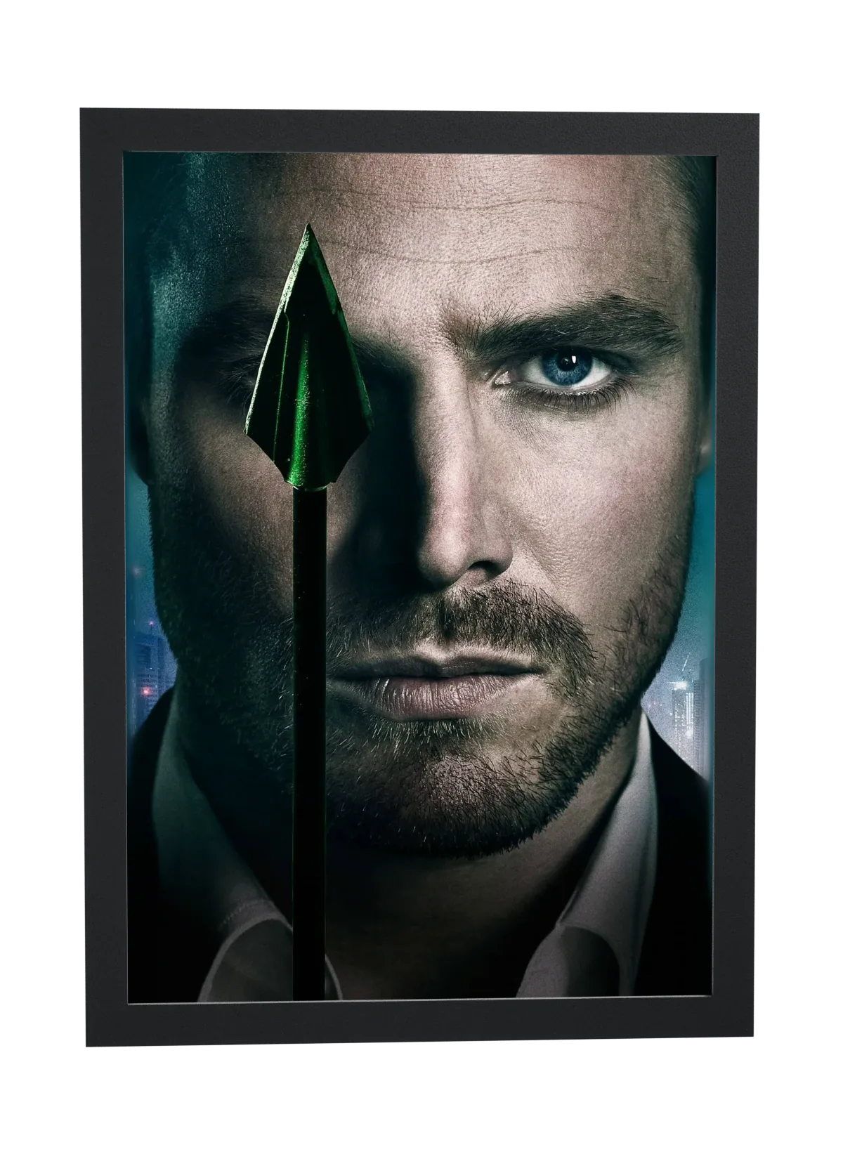 Pôster Arrow (2012): Oliver Queen e a flecha verde emoldurado