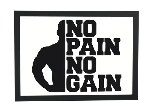 Pôster No pain no gain emoldurado