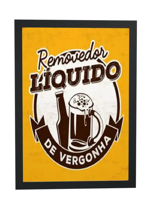 Pôster Removedor líquido de vergonha emoldurado