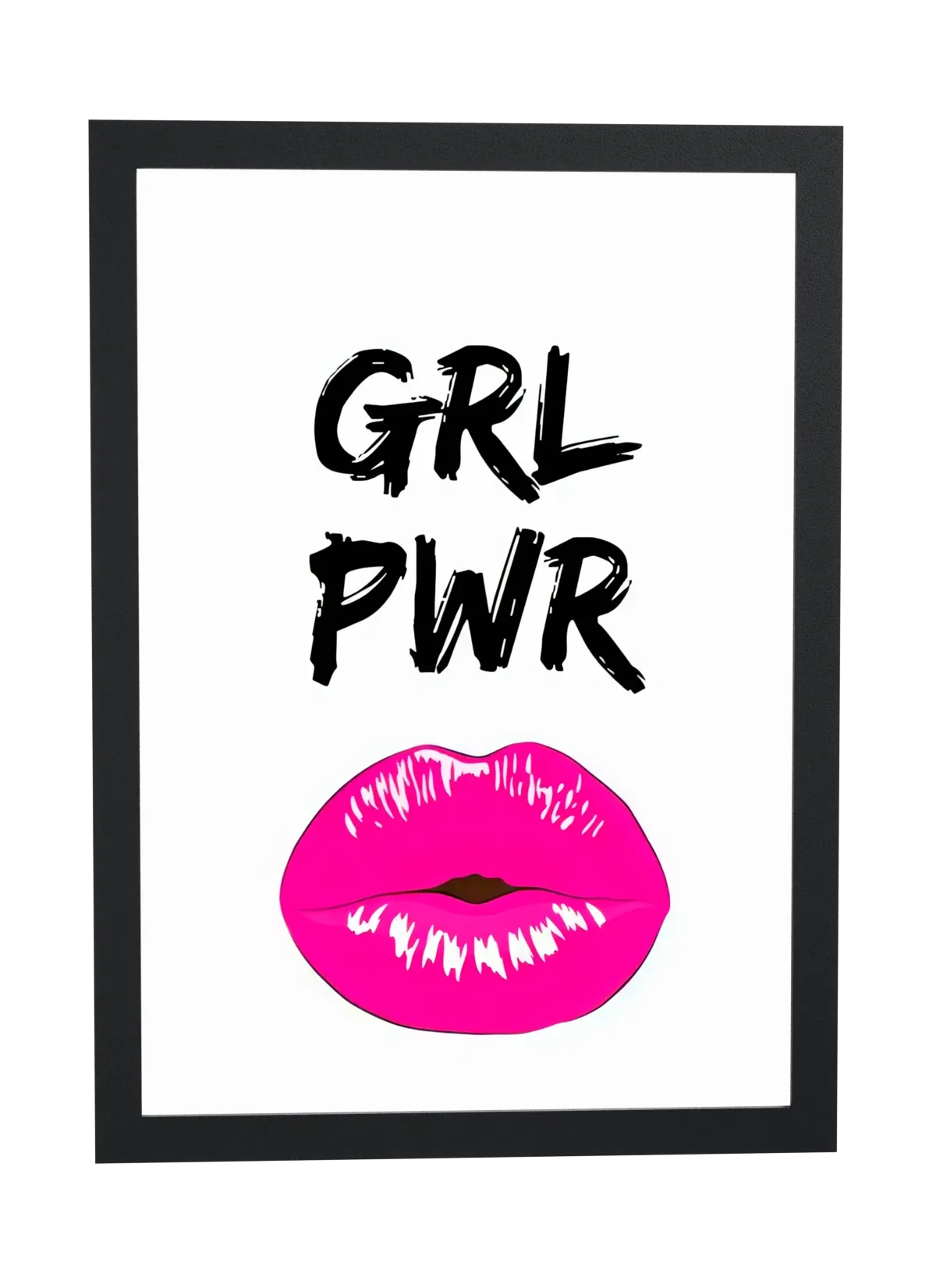 Pôster GRL PWR emoldurado