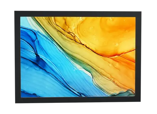Pôster Gradiente azul e dourado emoldurado