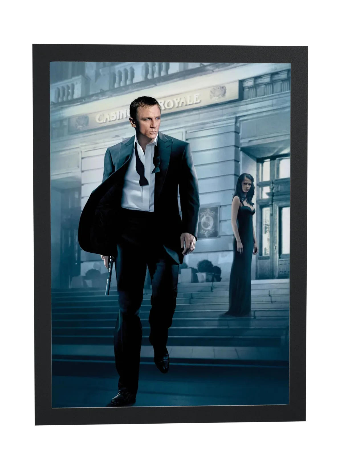 Pôster 007 Cassino Royale (2006): saída do cassino emoldurado