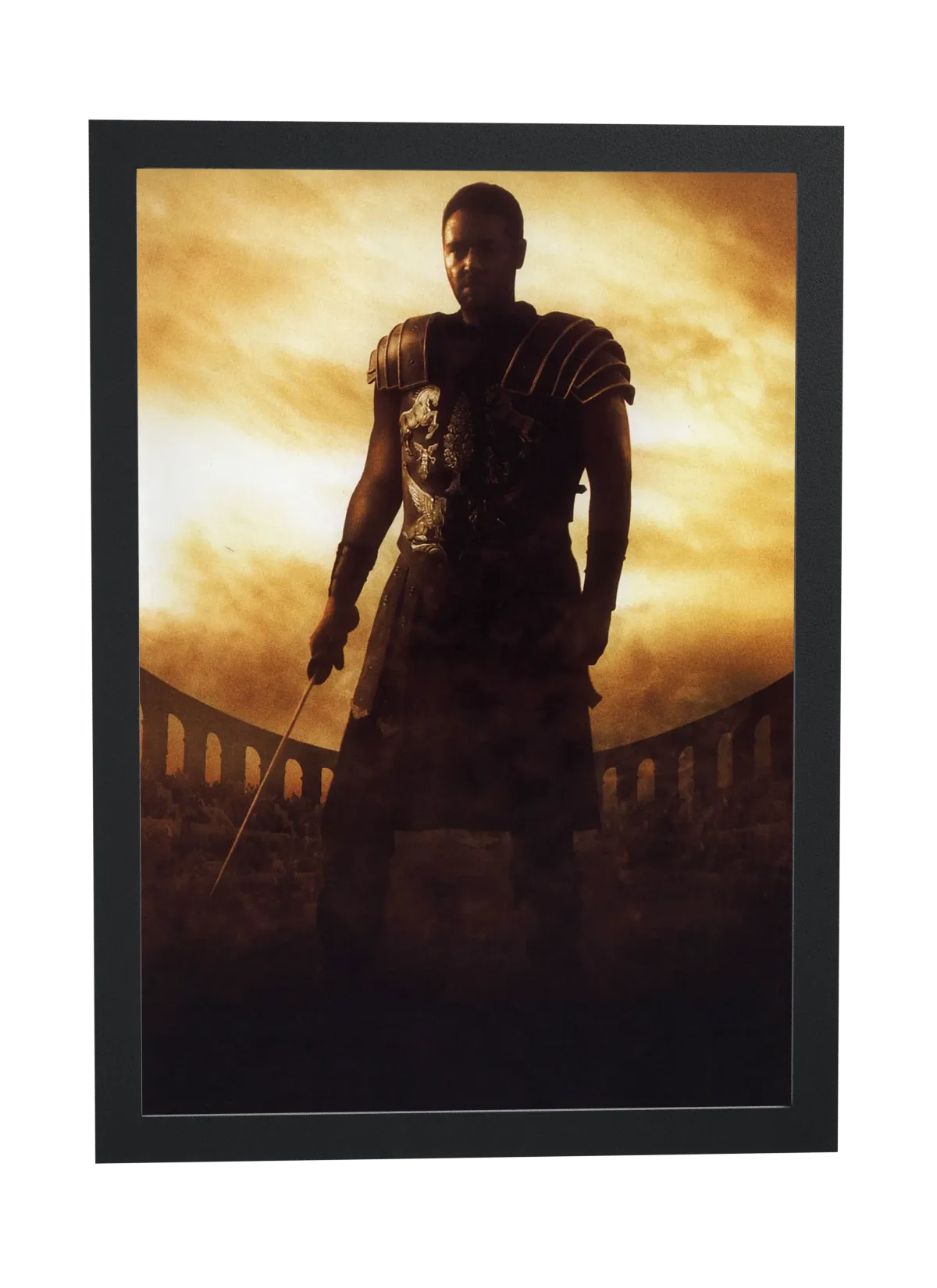 Pôster Gladiador (2000): general na arena emoldurado