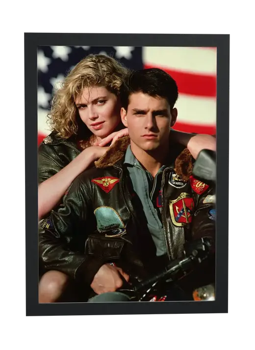Pôster Top Gun (1986): Maverick e Charlie emoldurado