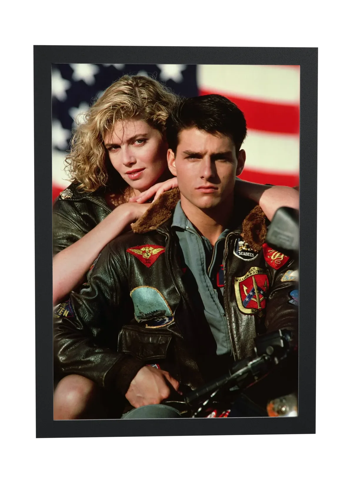 Pôster Top Gun (1986): Maverick e Charlie emoldurado