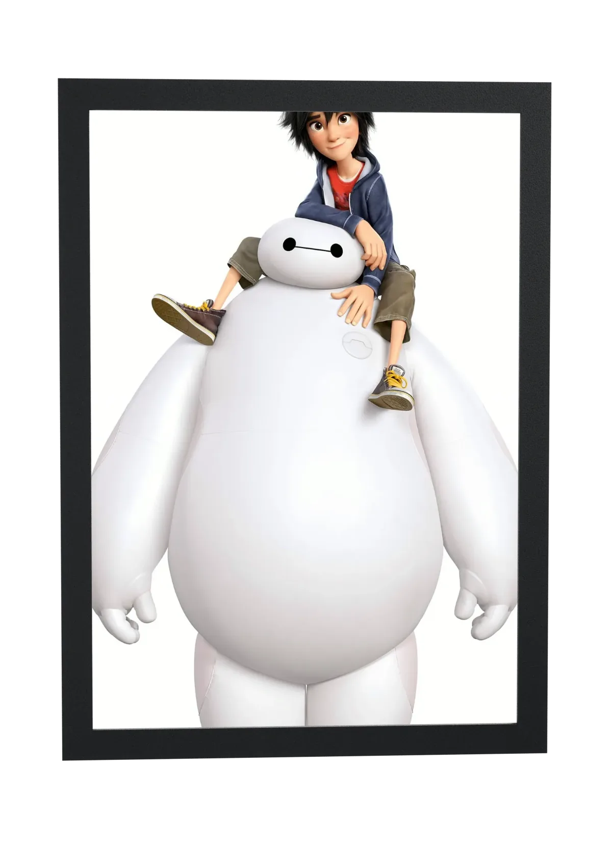 Pôster Operação Big Hero (2015): Hiro sobre Baymax emoldurado