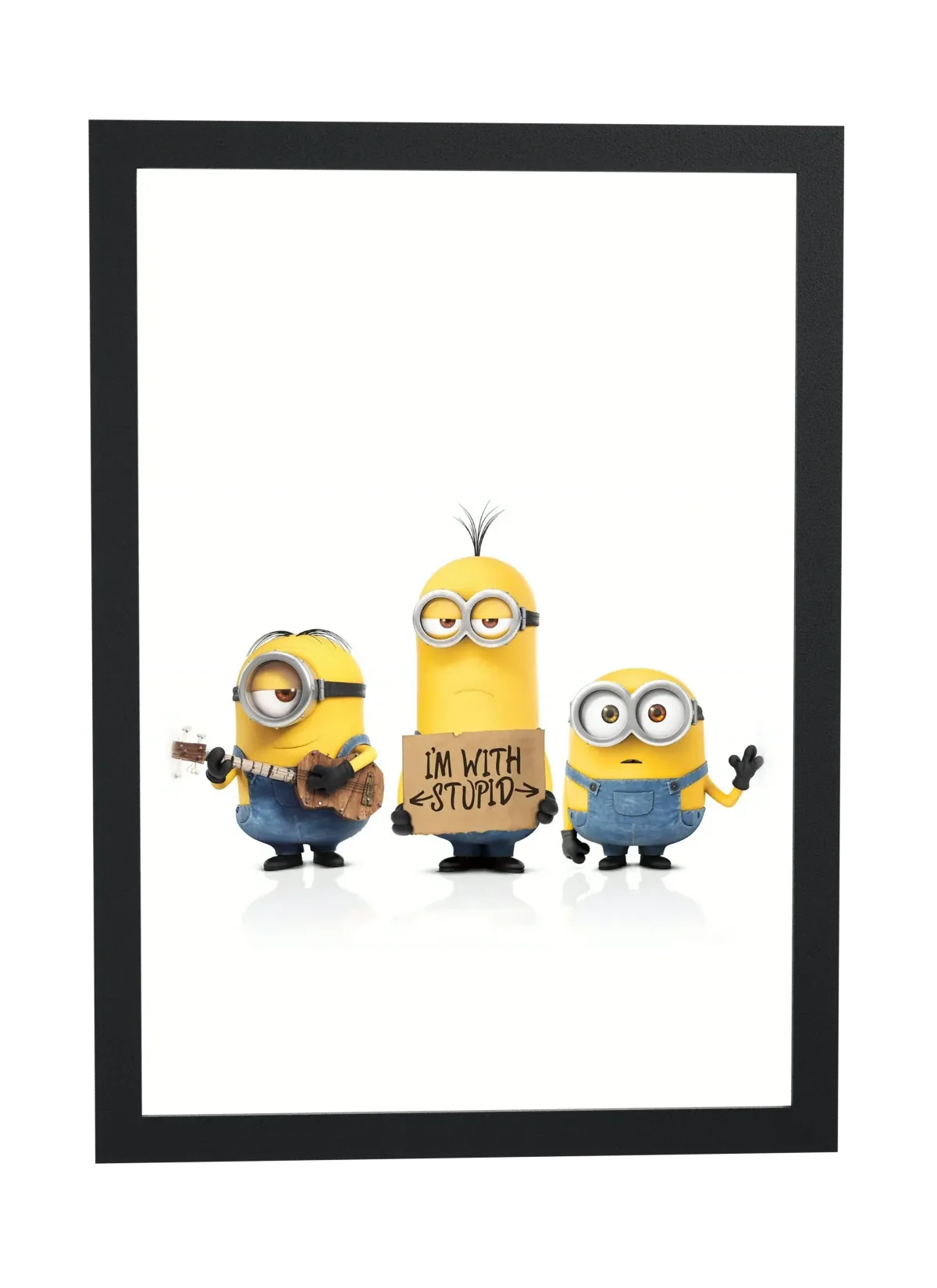 Pôster Minions (2015): placa de brincadeira emoldurado