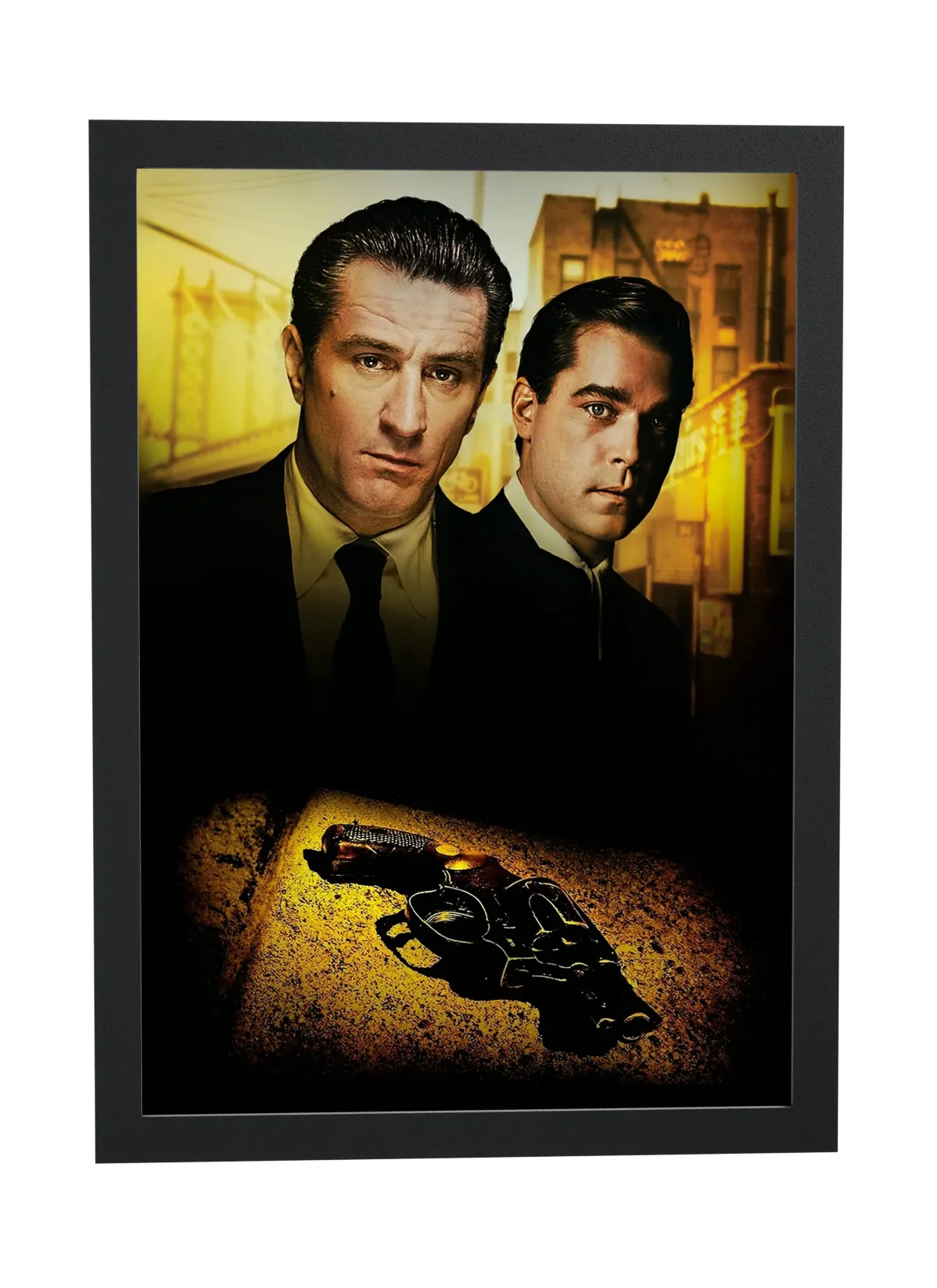 Pôster Os Bons Companheiros (1990): dupla de ternos emoldurado