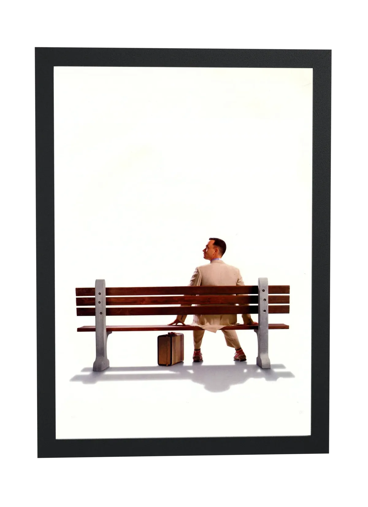 Pôster Forrest Gump (1994): sentado no banco emoldurado