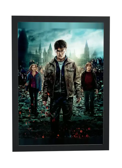 Pôster Harry Potter e as Relíquias da Morte 2 (2011): em ruínas emoldurado