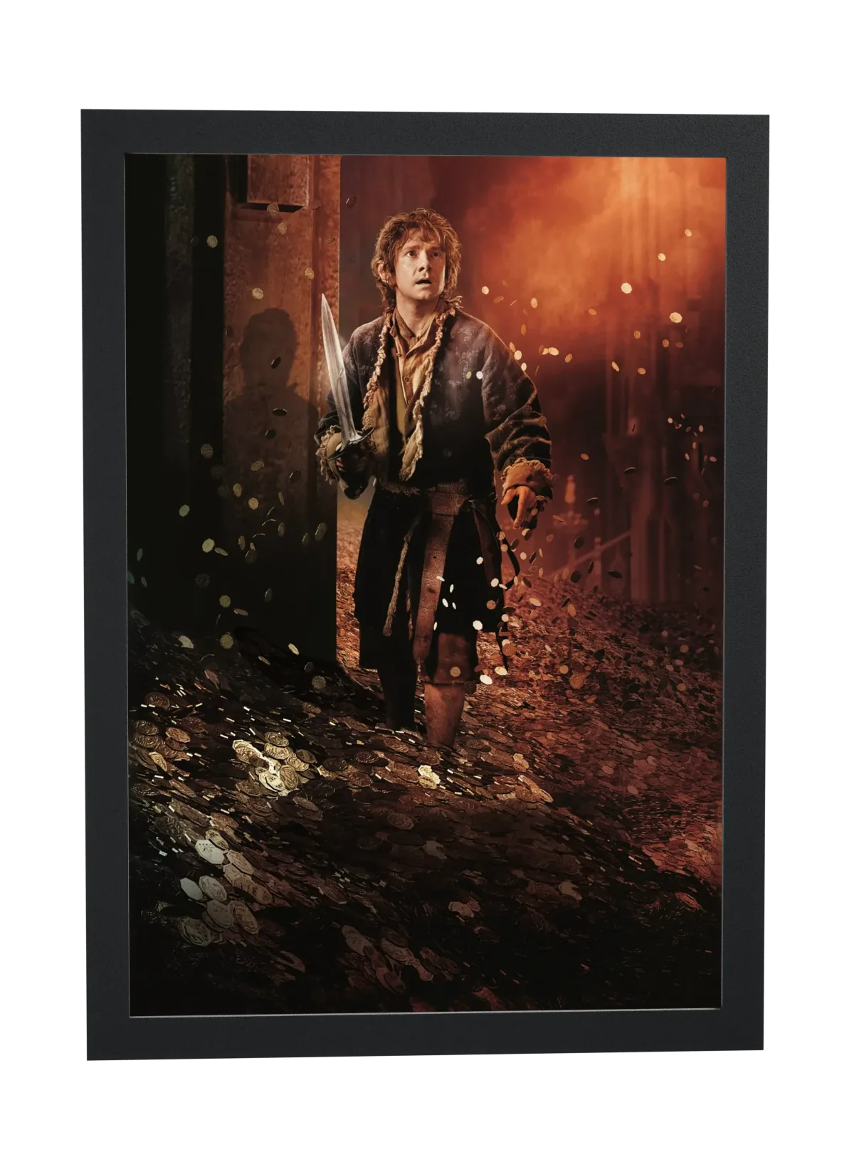 Pôster O Hobbit A Desolação de Smaug (2013): tesouro de Smaug emoldurado