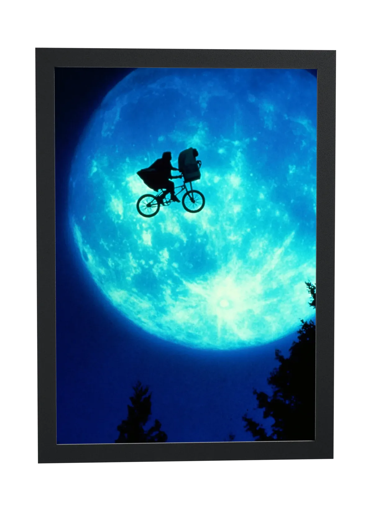 Pôster E.T. (1982): bicicleta na lua emoldurado