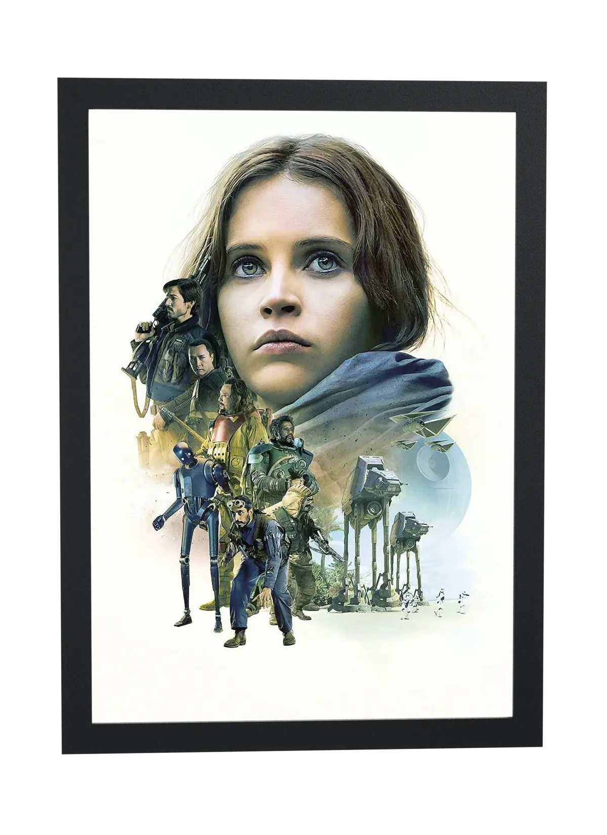 Pôster Rogue One (2016): Jyn Erso e os rebeldes emoldurado