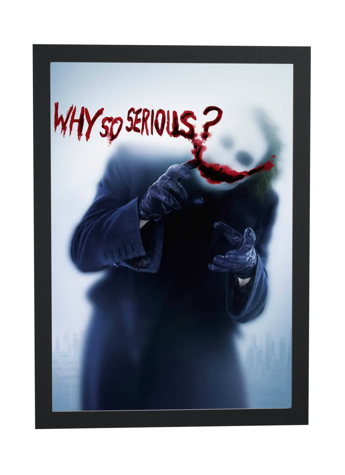 Pôster Batman O Cavaleiro das Trevas (2008): Coringa e a navalha emoldurado