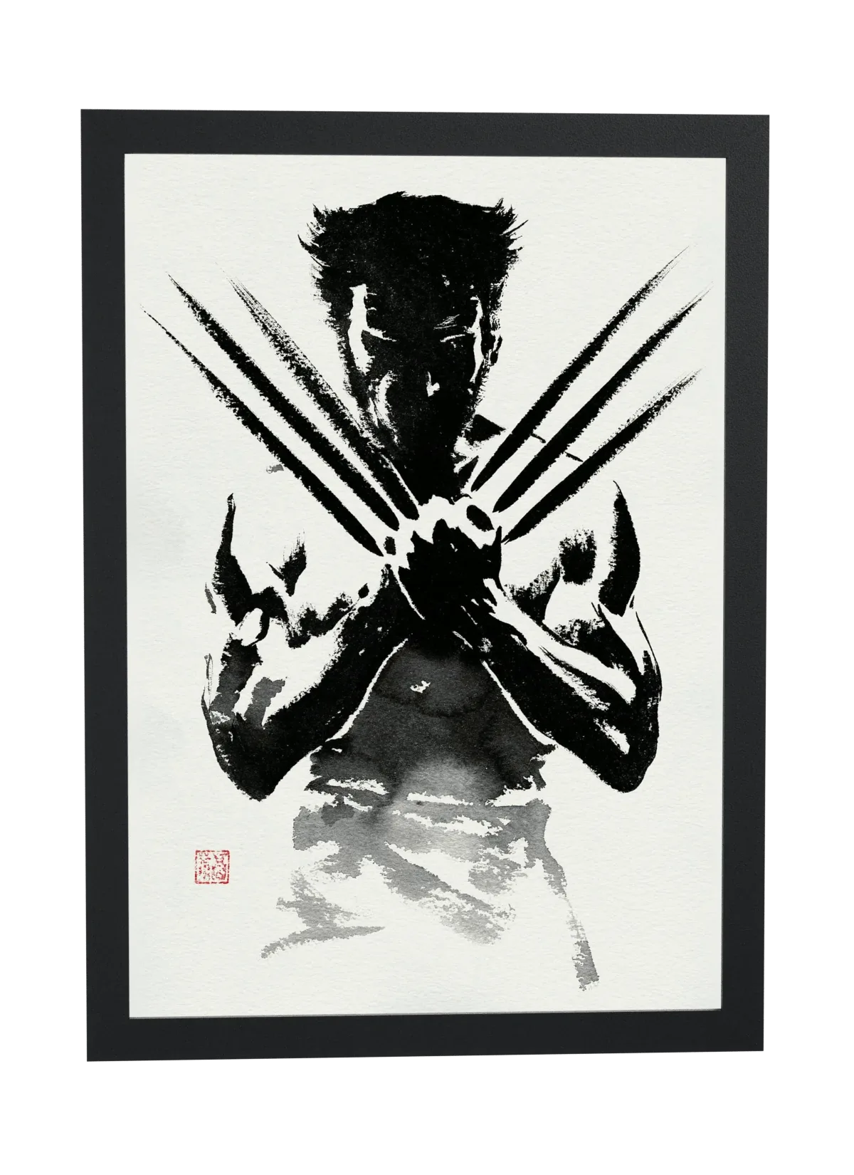 Pôster Wolverine Imortal (2013): garras cruzadas emoldurado
