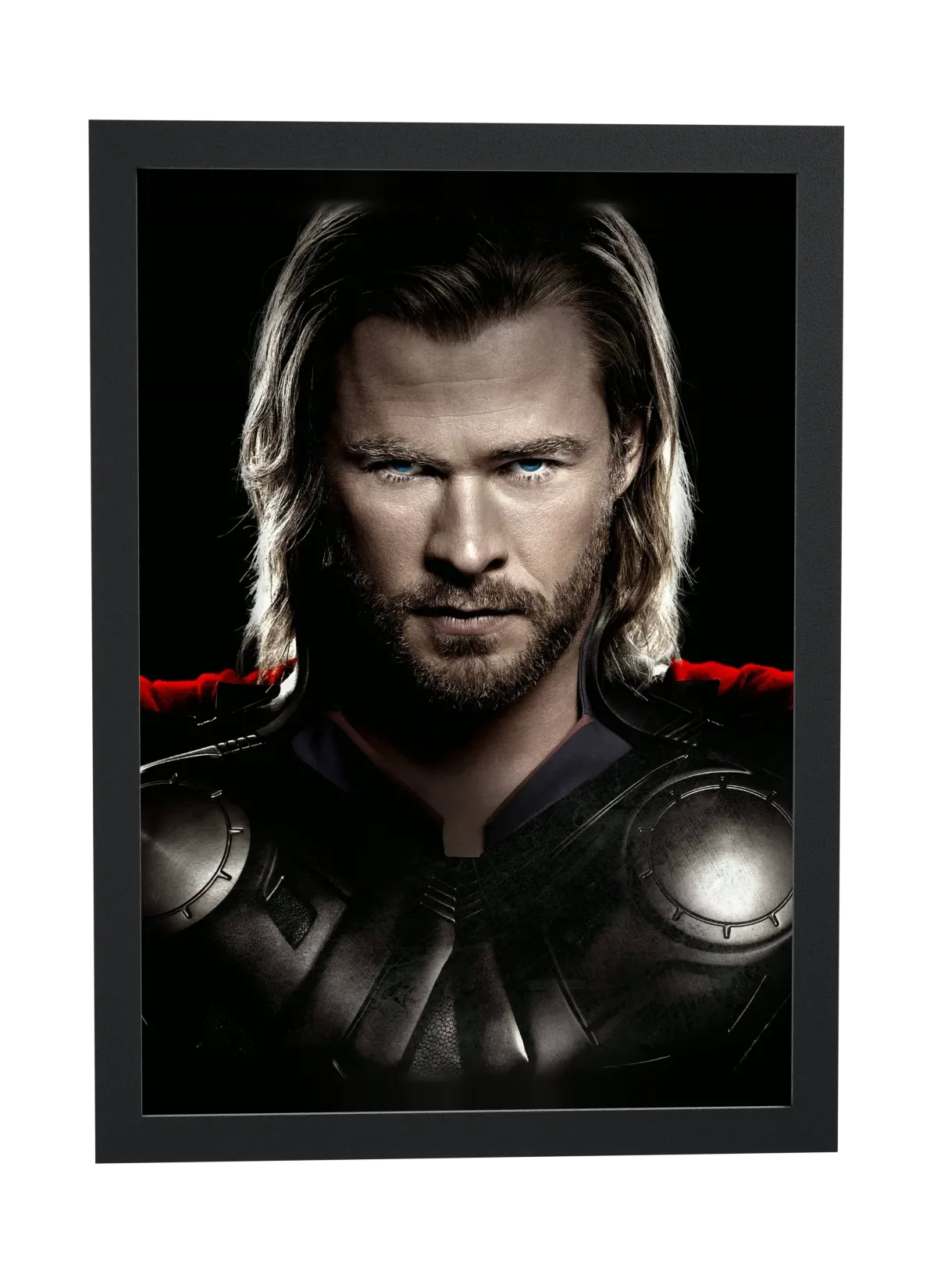 Pôster Thor (2011): close com armadura emoldurado
