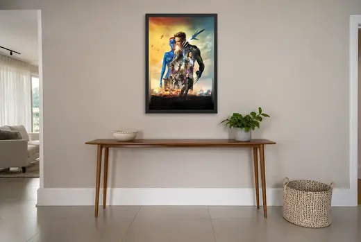 Pôster X-Men Dias de um Futuro Esquecido (2014): Mística emoldurado na parede: hall de entrada